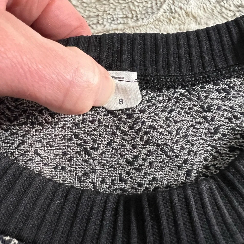 Lululemon Rest Less Pullover in Fade Black & White